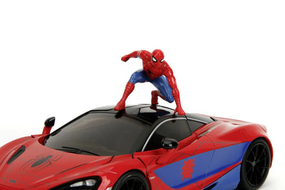 JADA MARVEL SET FIGURINA SPIDER MAN SI MASINUTA METALICA MCLAREN 720S SCARA 1 LA 24, JADATOYS