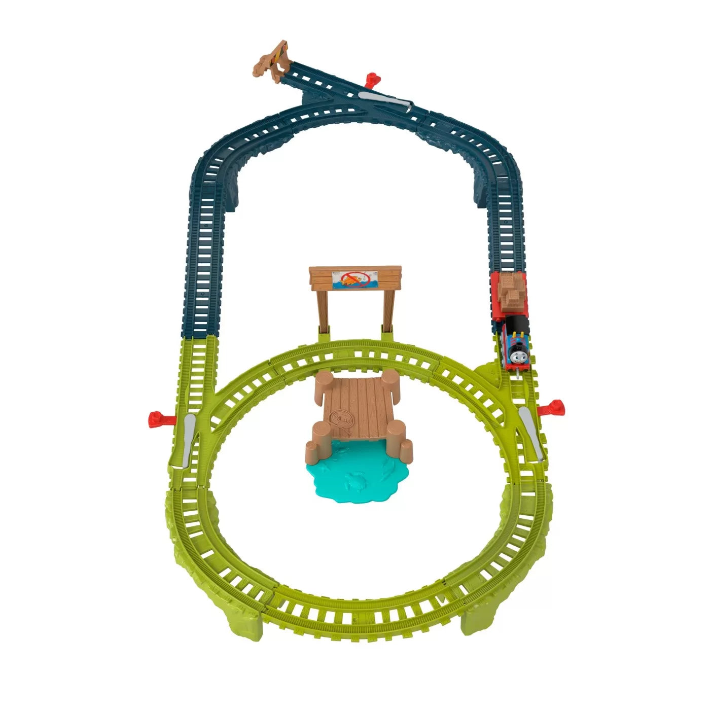 THOMAS SET DE JOACA CU LOCOMOTIVA PUSH ALONG THOMAS SI ACCESORII, THOMAS - THOMAS