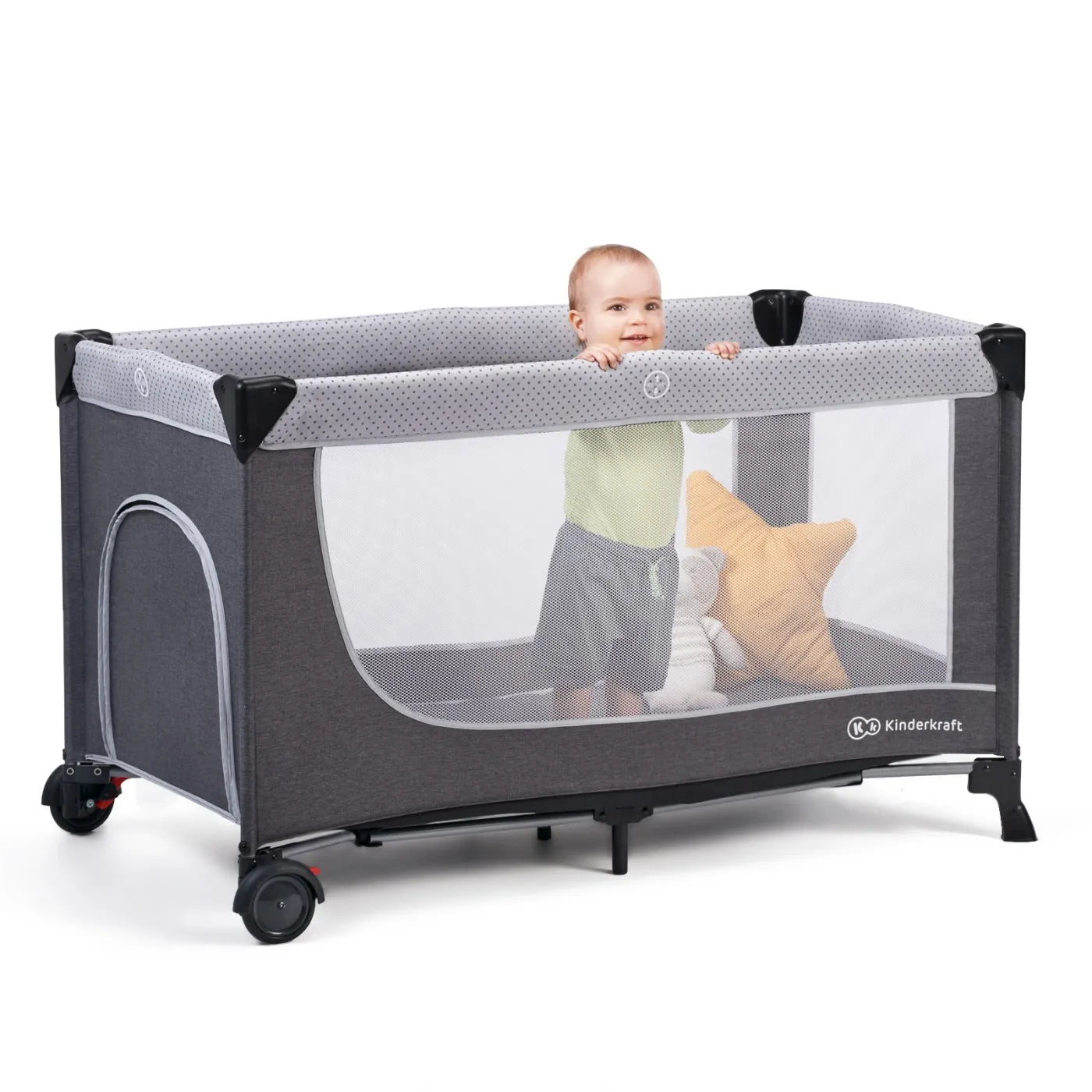 PATUT DE CALATORIE KINDERKRAFT LEODY, CU ACCESORII, GREY, KINDERKRAFT