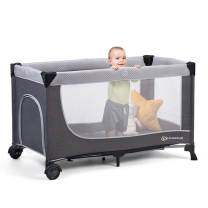 PATUT DE CALATORIE KINDERKRAFT LEODY, CU ACCESORII, GREY, KINDERKRAFT