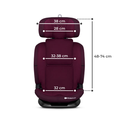SCAUN AUTO I-SIZE, 76-150 CM, KINDERKRAFT ONETO 3, ISOFIX, CHERRY PEARL, KINDERKRAFT