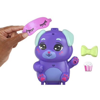 POLLY POCKET SET GENTUTA ANIMALUT CATELUS IN PIJAMA CU ACCESORII, POLLY POCKET