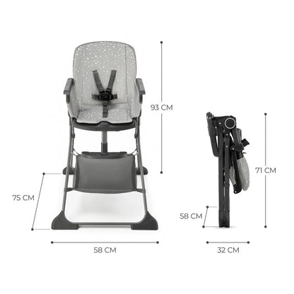 SCAUN DE MASA KINDERKRAFT FOLDEE, PLIABIL, GREY, KINDERKRAFT