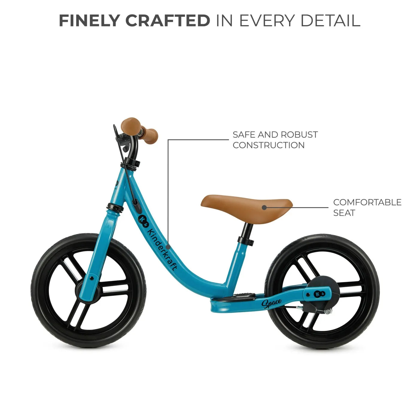 BICICLETA FARA PEDALE KINDERKRAFT SPACE DARK BLUE, KINDERKRAFT