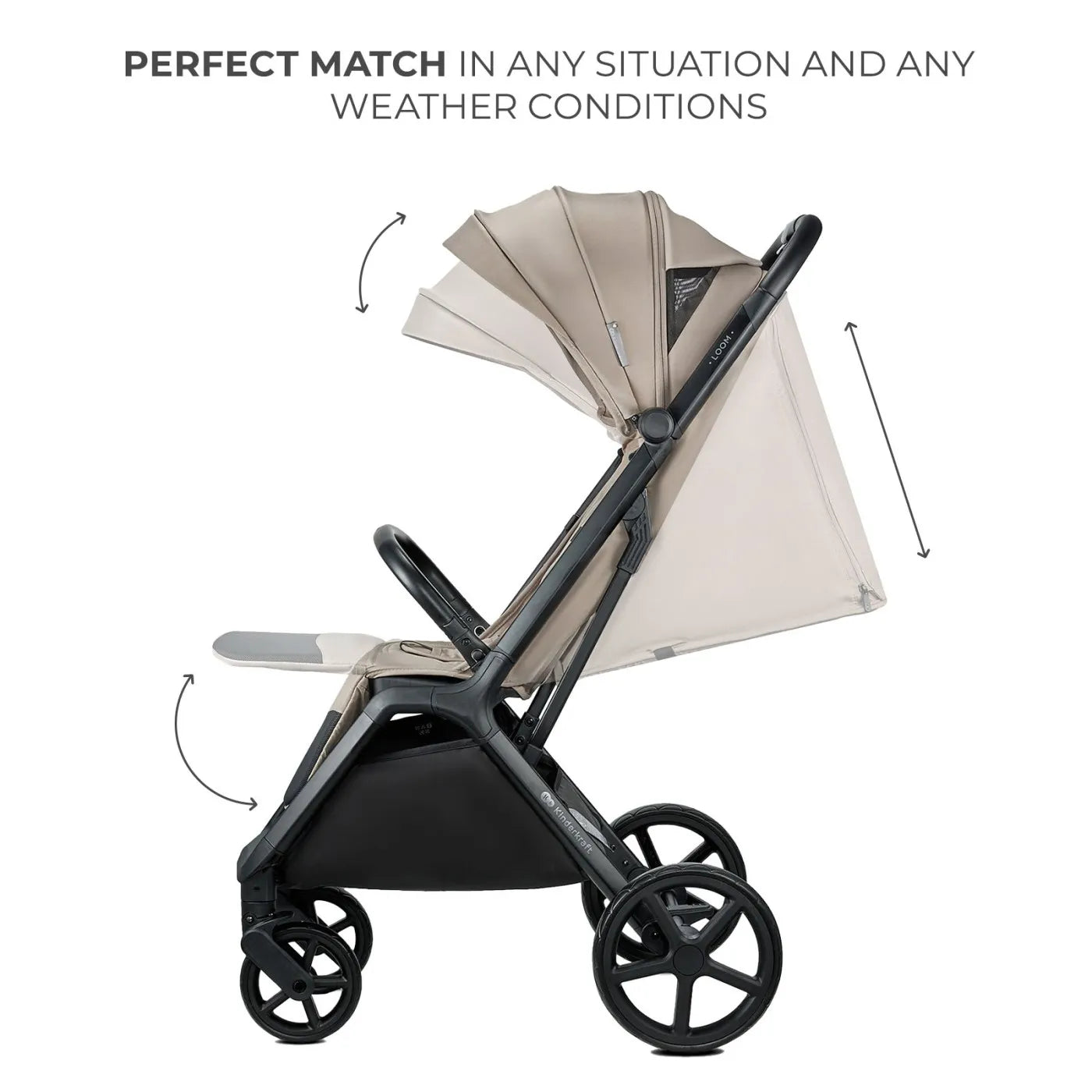 CARUCIOR SPORT KINDERKRAFT LOOM, 0-22 KG, LINEN BEIGE, KINDERKRAFT