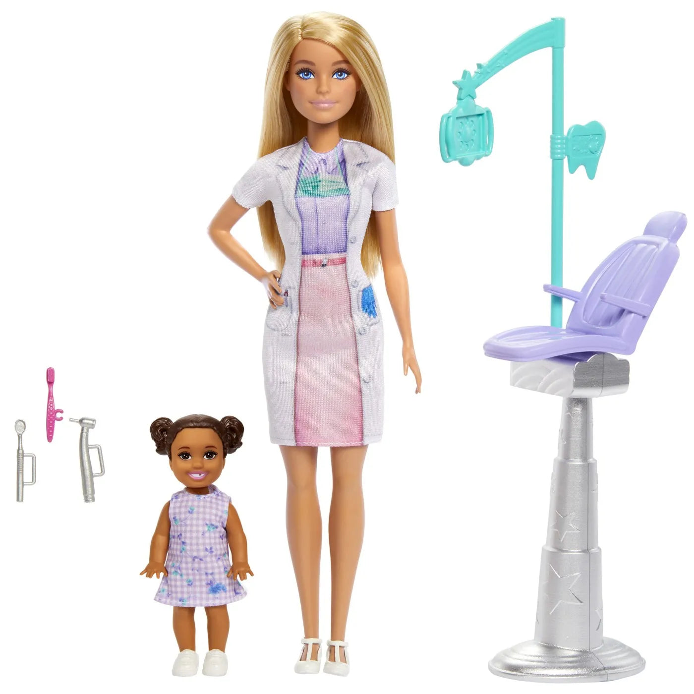 BARBIE SET DE JOACA PAPUSA BARBIE BLONDA FACE CARIERA STOMATOLOG, BARBIE - I CAN BE