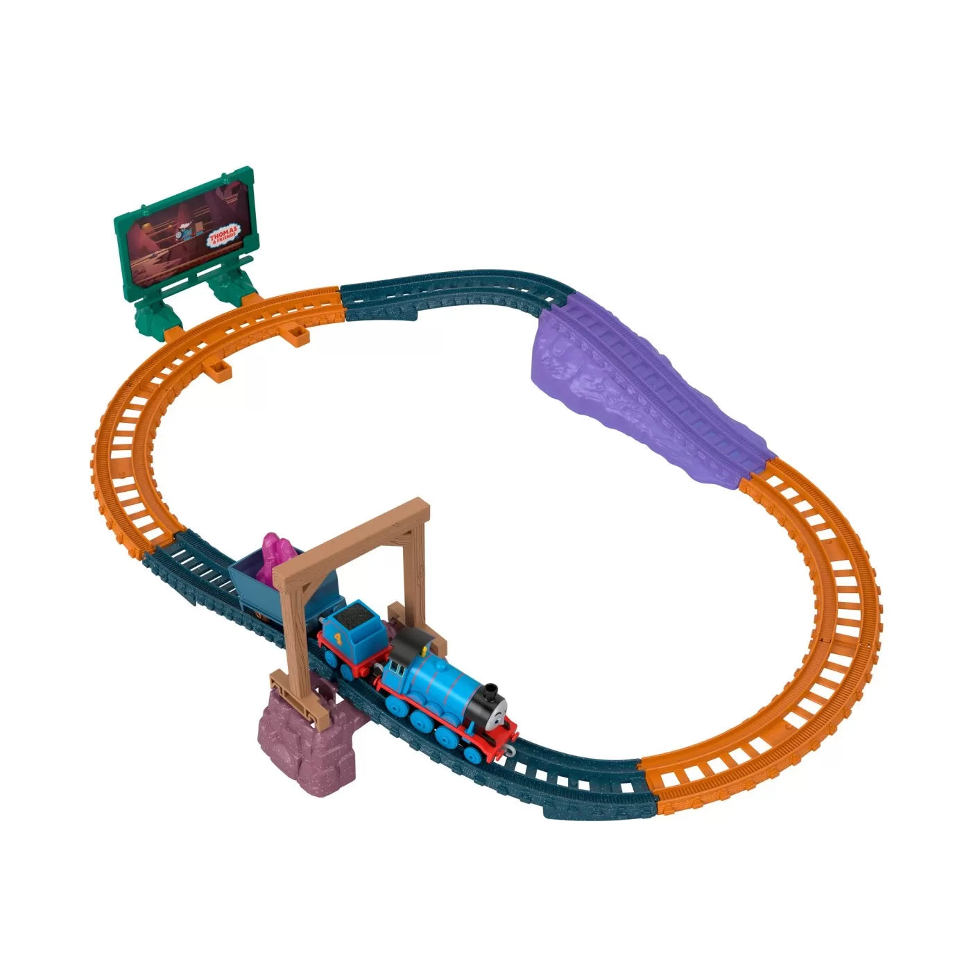 THOMAS SET DE JOACA CU LOCOMOTIVA PUSH ALONG GORDON SI ACCESORII, THOMAS - THOMAS