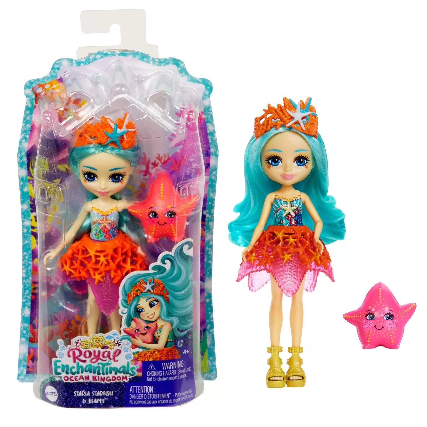 ENCHANTIMALS ROYAL PAPUSI SI ANIMALUTE STARIA STARFISH SI BEAMY, ENCHANTIMALS - PAPUSI