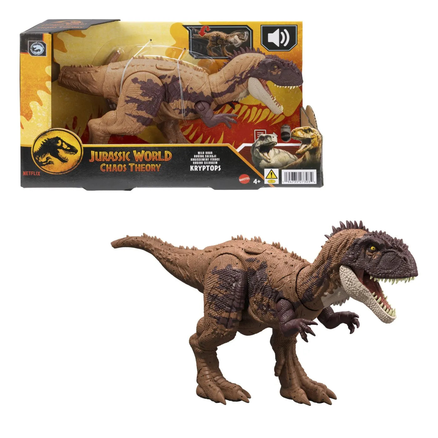 JURASSIC WORLD CHAOS THEORY WILD ROAR DINOZAUR KRYPTOPS, JURASSIC WORLD