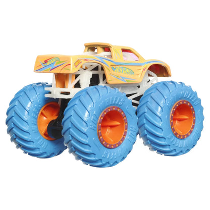 HOT WHEELS MONSTER TRUCK GLOW IN THE DARK MASINUTA PODIUM CRASHER SCARA 1:64, HOT WHEELS - MONSTER TRUCK