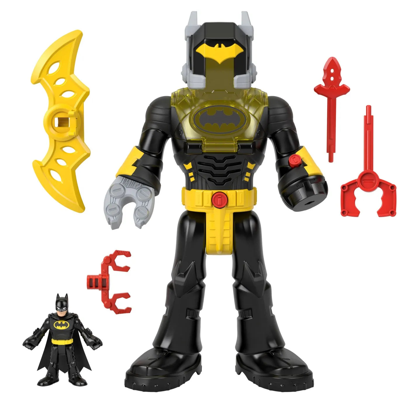 FISHER PRICE IMAGINEXT DC SUPER FRIENDS SET FIGURINA BATMAN SI COSTUM EXO CU LUMINI SI SUNETE, FISHER PRICE
