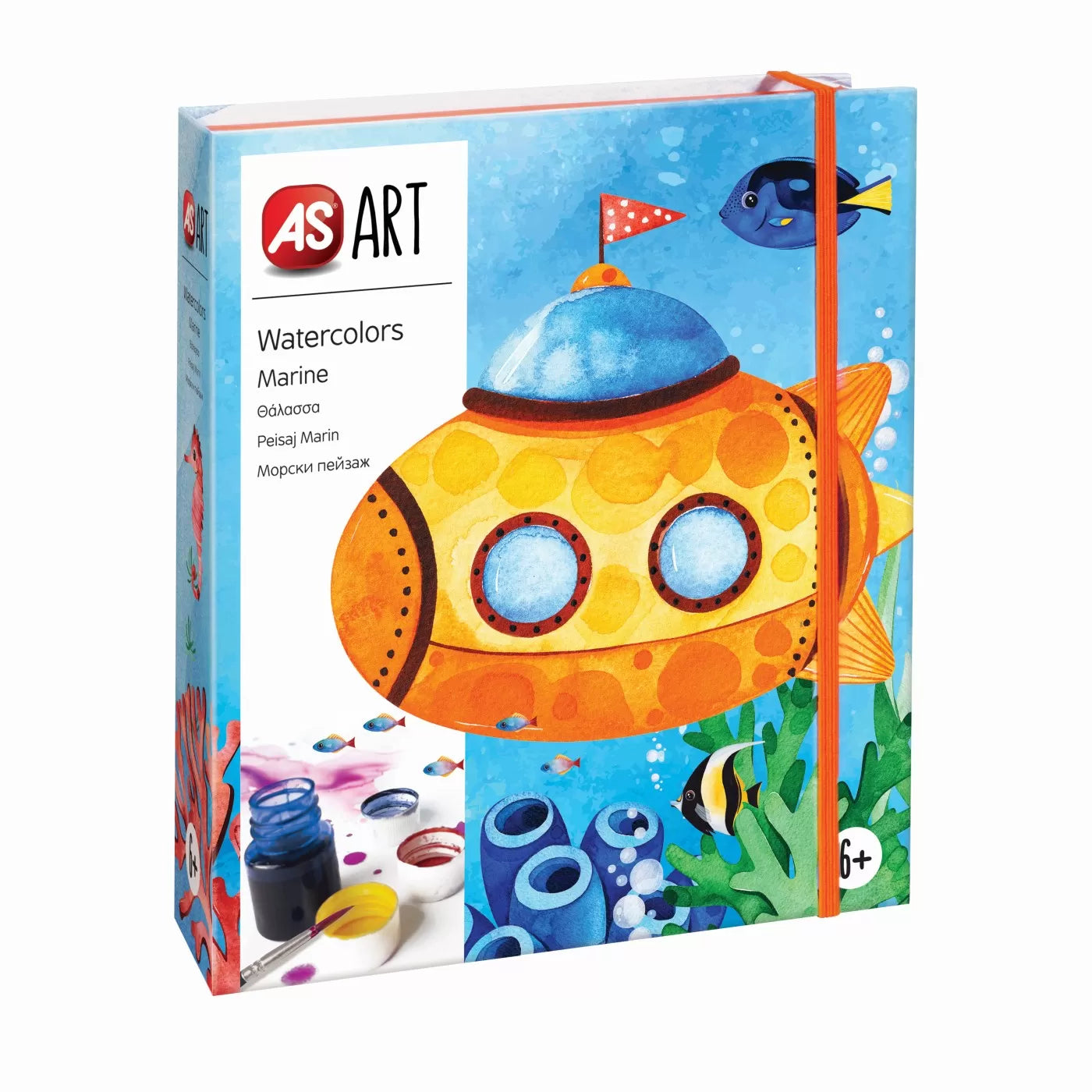 SET DESEN AS ART ACUARELA PEISAJ MARIN, AS ART BOX