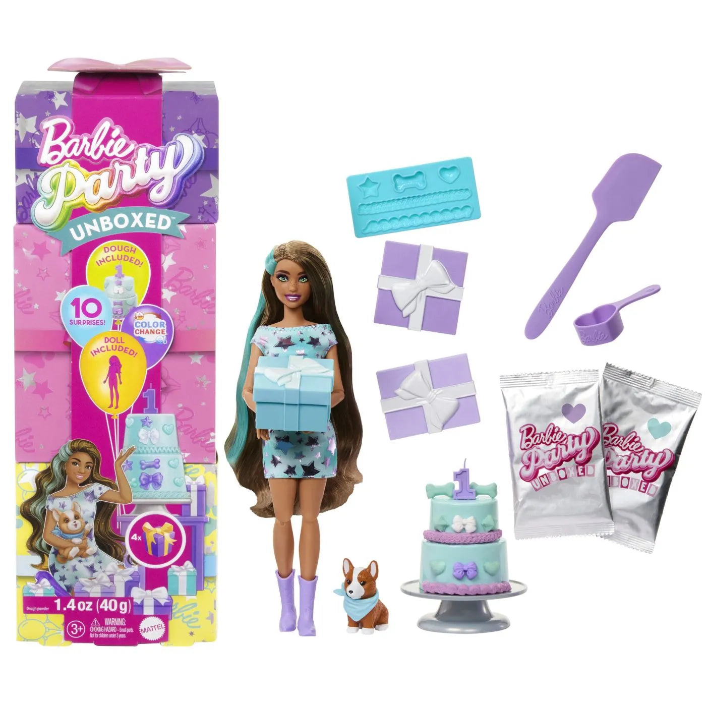 BARBIE PAPUSA PARTY UNBOXED REVEAL BRUNETA, BARBIE - DREAMTOPIA