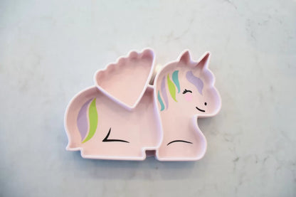 FARFURIE COMPARTIMENTATA DIN SILICON CU VENTUZA, MELII, UNICORN, MELII