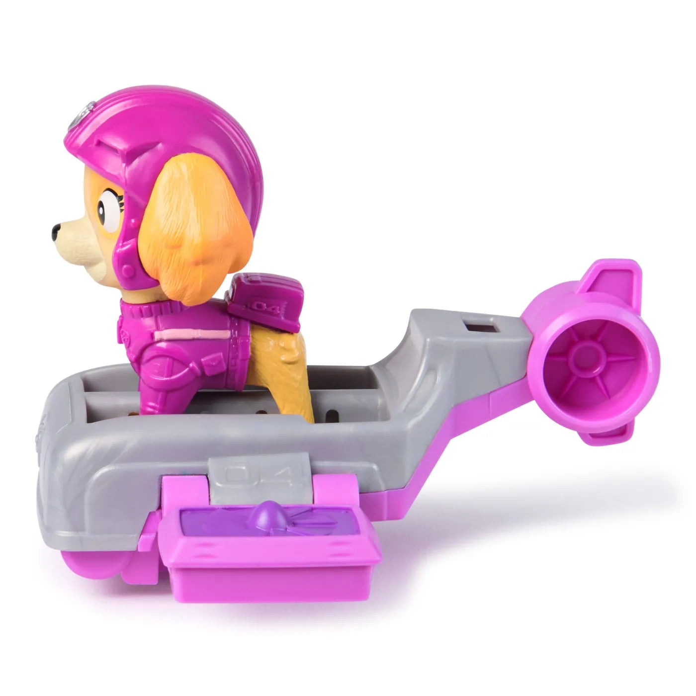PATRULA CATELUSILOR ACTION PUPS SET VEHICUL DE SALVARE HOVERBOARD SI FIGURINA SKYE 5 CM, PATRULA CATELUSILOR