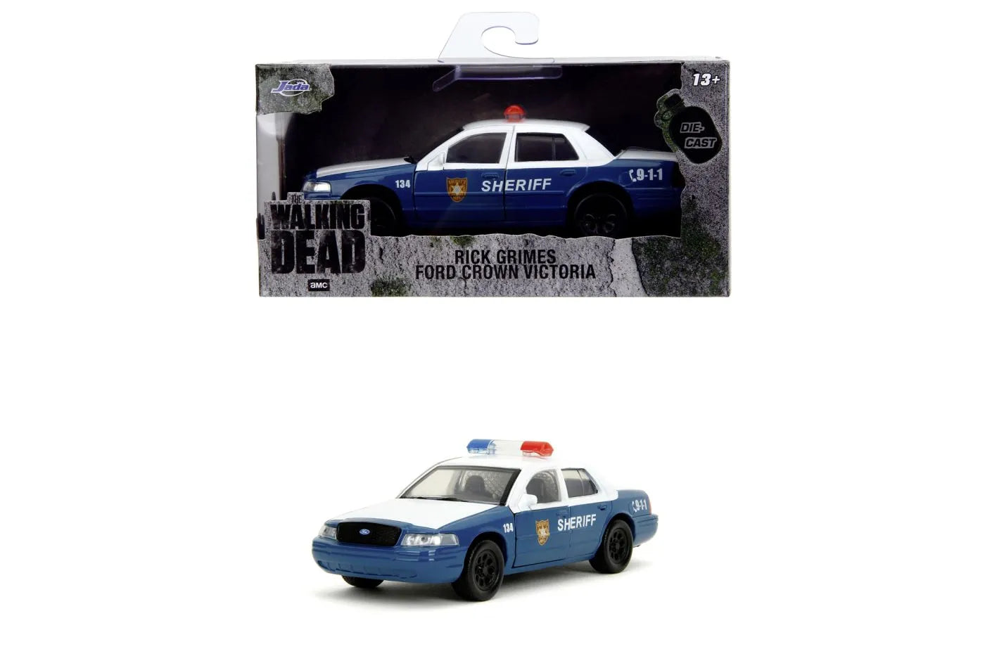 JADA THE WALKING DEAD RICK CRIMES MASINUTA METALICA FORD CROWN VICTORIA SCARA 1:32, JADATOYS