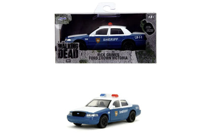 JADA THE WALKING DEAD RICK CRIMES MASINUTA METALICA FORD CROWN VICTORIA SCARA 1:32, JADATOYS