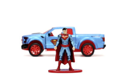 JADA DC SET FIGURINA METALICA SUPERMAN SI MASINUTA 2017 FORD F 150 RAPTOR SCARA 1:32, JADATOYS