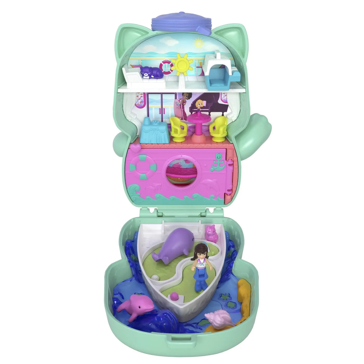 POLLY POCKET SET GENTUTA ANIMALUT PISICUTA MARINAR CU ACCESORII, POLLY POCKET