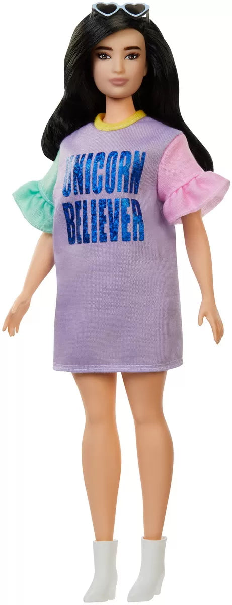 PAPUSA BARBIE FASHIONISTA CU ROCHITA UNICORN BELIEVER, BARBIE - FASHIONISTAS