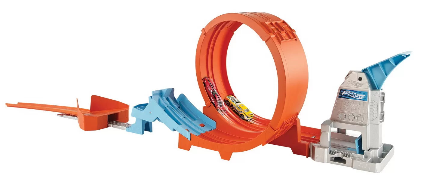 HOT WHEELS CIRCUIT RAPID CU LANSATOR PENTRU CASCADORII SI MASINUTA EXCLUSIVA, HOT WHEELS - ACTION