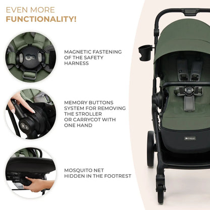 CARUCIOR KINDERKRAFT YOXI 3IN1 (MINK PRO) MISTIC GREEN, KINDERKRAFT