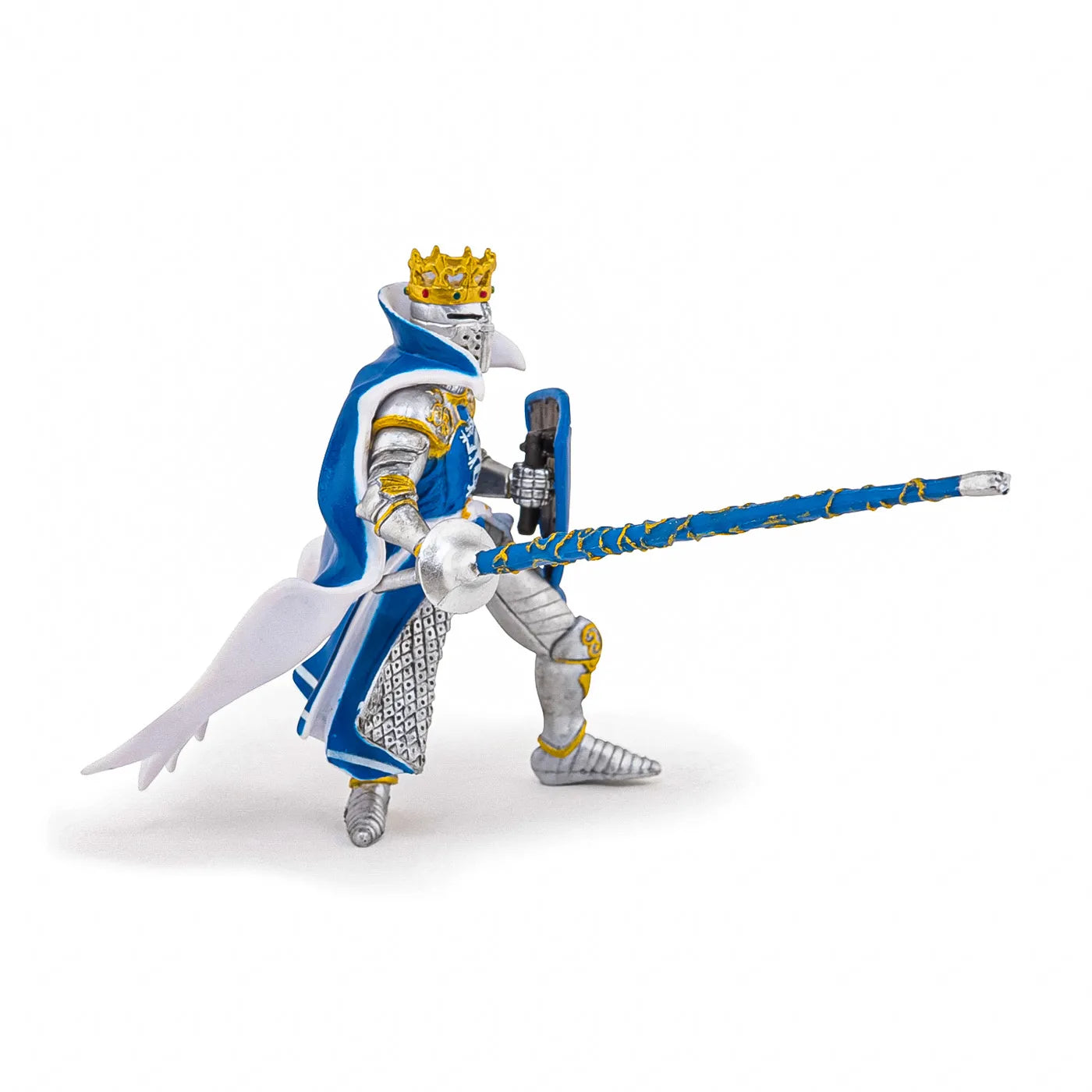 PAPO FIGURINA REGE CU BLAZON DRAGON albastru, PERSONAJE MEDIEVALE FANTASTICE