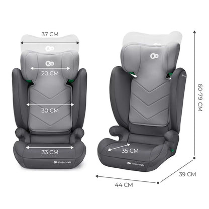 SCAUN AUTO KINDERKRAFT I-SPARK, I-SIZE 100-150 CM, GREY, KINDERKRAFT