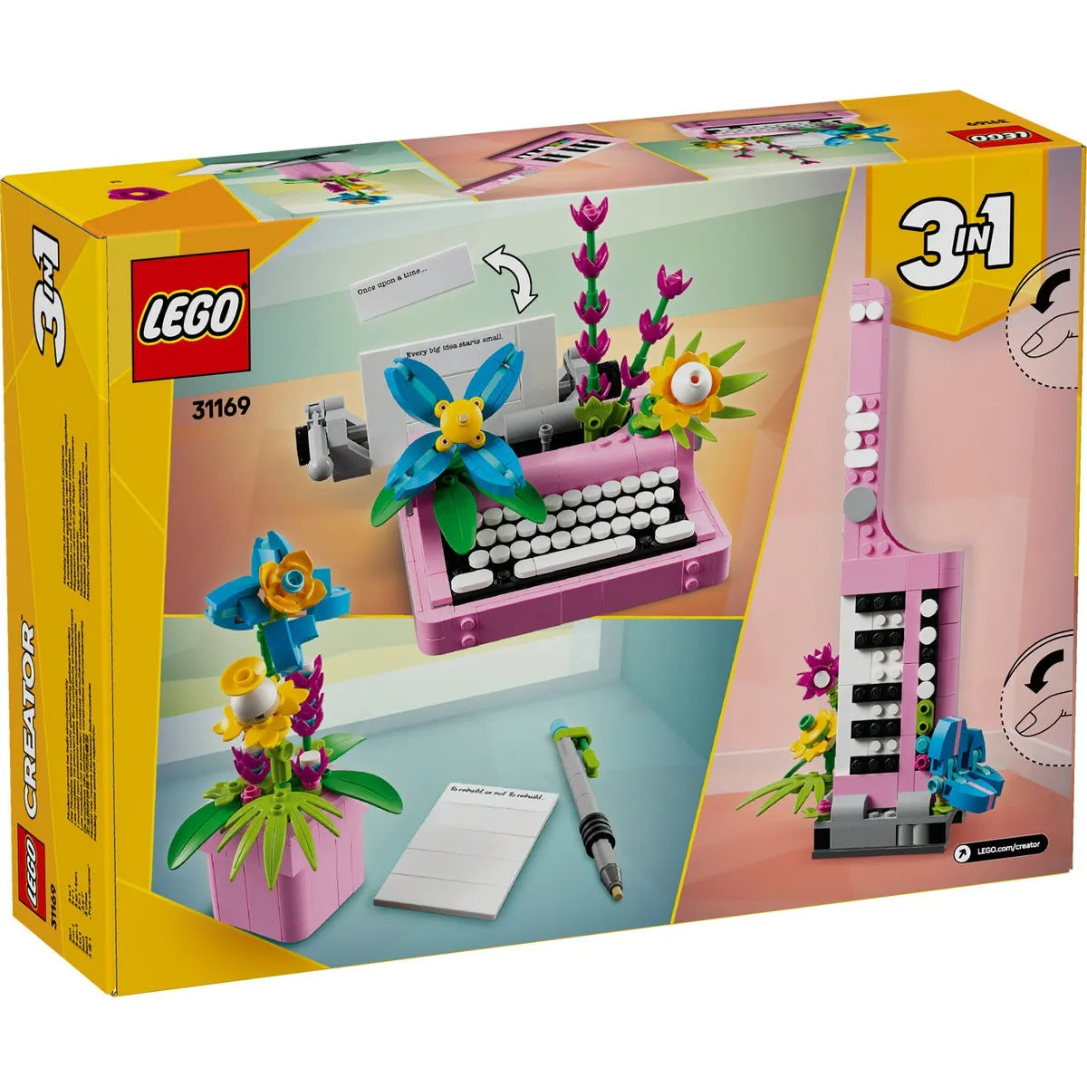 LEGO CREATOR MASINA DE SCRIS CU FLORI 31169, LEGO CREATOR