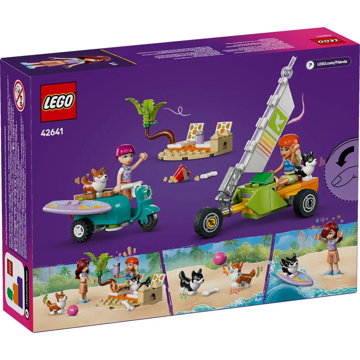 LEGO FRIENDS AVENTURI CU CATEI LA SURFING SI PE SCUTER 42641, LEGO FRIENDS
