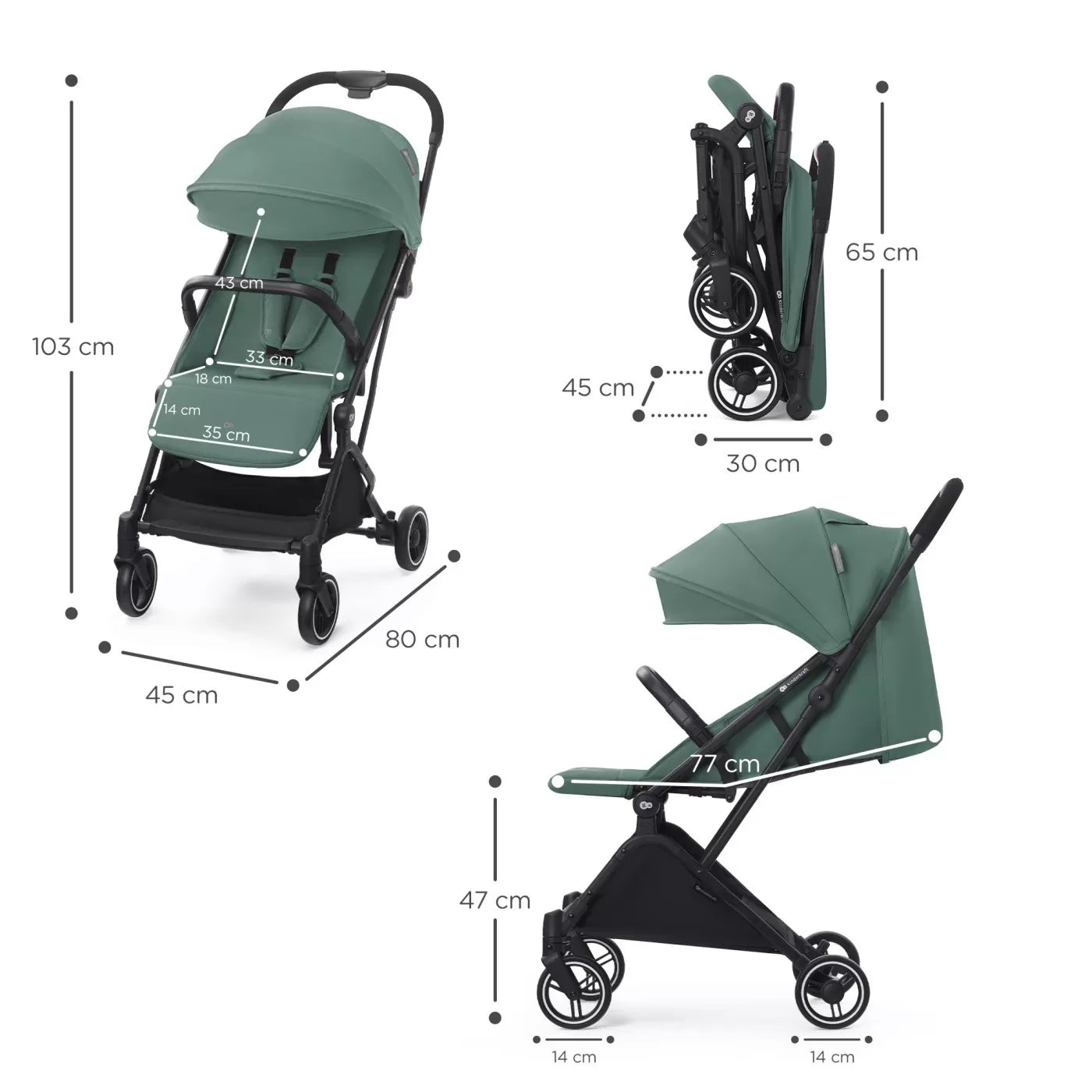 CARUCIOR SPORT KINDERKRAFT INDY2, SEA GREEN, KINDERKRAFT