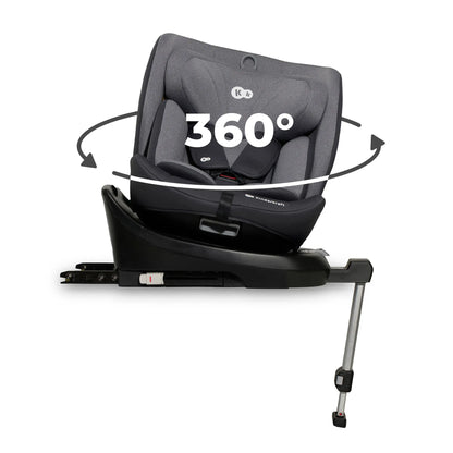SCAUN AUTO I-SIZE, 40-150 CM, KINDERKRAFT I-360, GREY, KINDERKRAFT