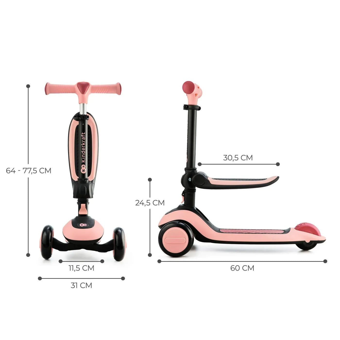 TROTINETA KINDERKRAFT HALLEY, ROSA PINK, KINDERKRAFT