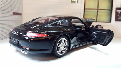 MASINUTA METALICA PORSCHE 911 NEGRU SCARA 1 LA 24, RASTAR METAL 1:24