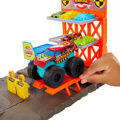 HOT WHEELS MONSTER TRUCKS SET BLAST STATION , HOT WHEELS - MONSTER TRUCK