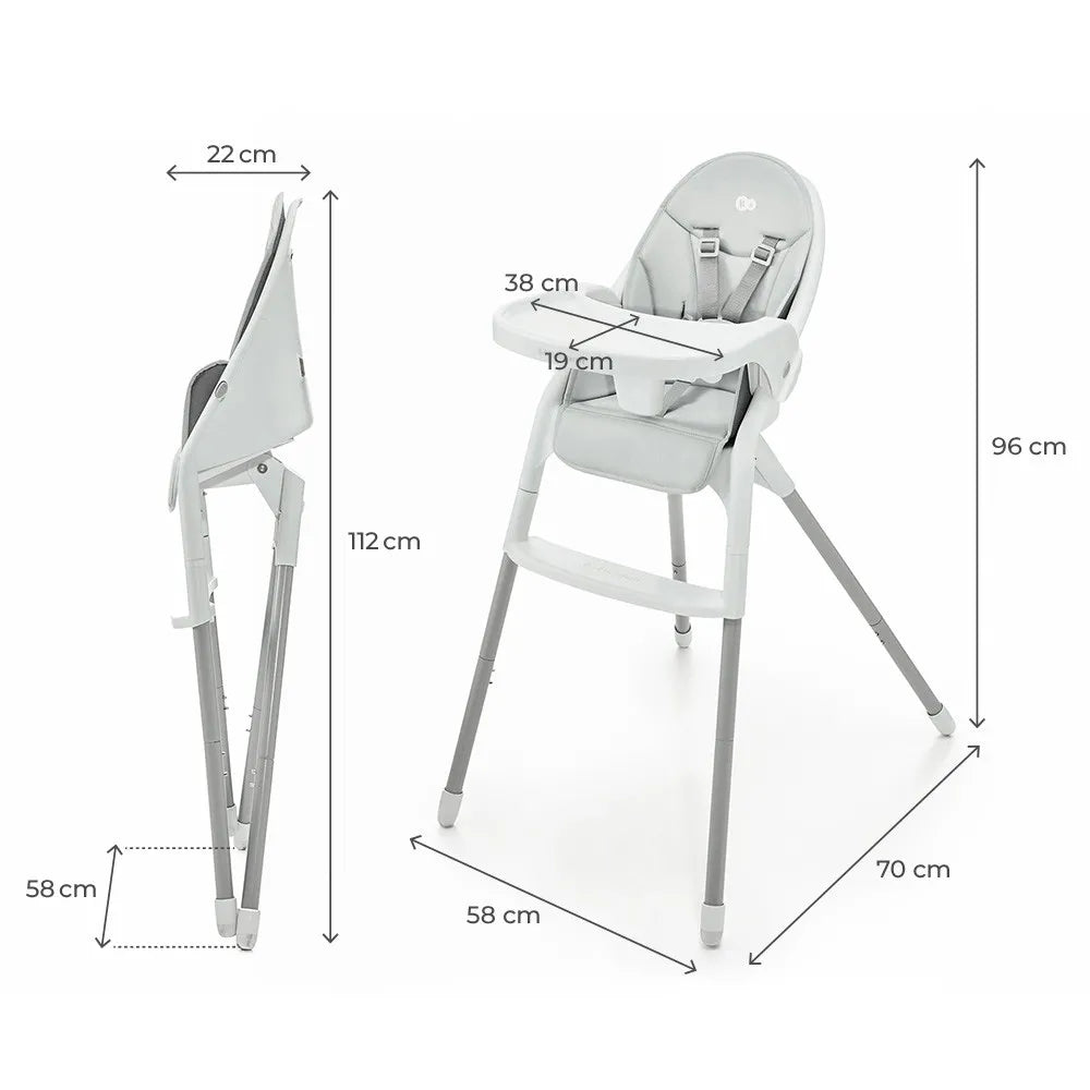 SCAUN DE MASA KINDERKRAFT DINNLY, GREY, KINDERKRAFT