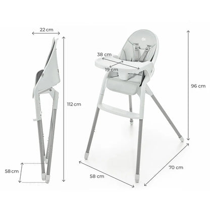 SCAUN DE MASA KINDERKRAFT DINNLY, GREY, KINDERKRAFT