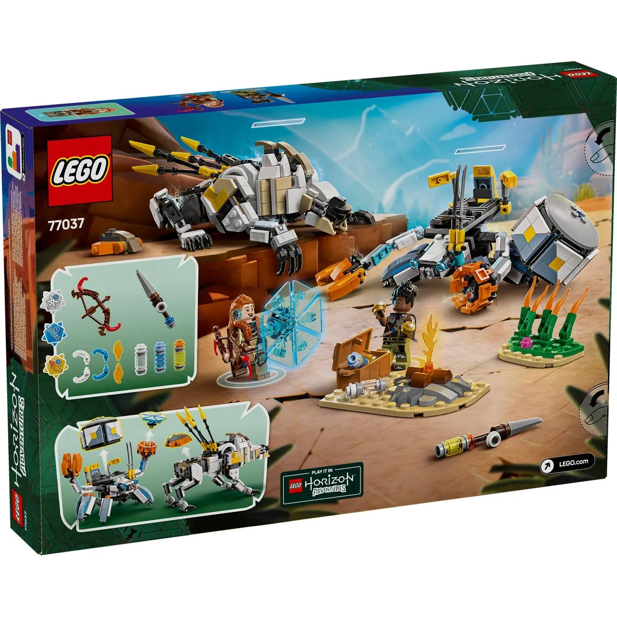 LEGO HORIZON ADVENTURES ALOY SI VARL VS SHELL WALKER SI SAWTOOTH 77037, LEGO HORIZON ADVENTURES
