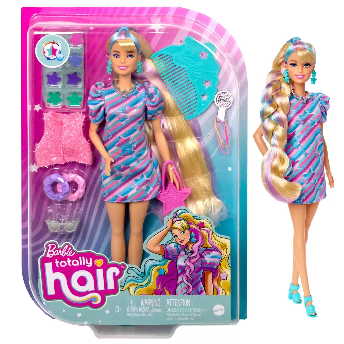 BARBIE TOTALLY HAIR PAPUSA BARBIE BLONDA, BARBIE - TOTALLY HAIR