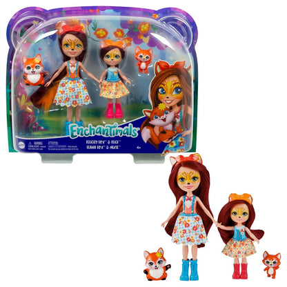 ENCHANTIMALS SET PAPUSI SURORI SI ANIMALUTELE LOR  FELICITY FOX SI FLICK SI FEANA FOX SI MIXTE, ENCHANTIMALS - SET