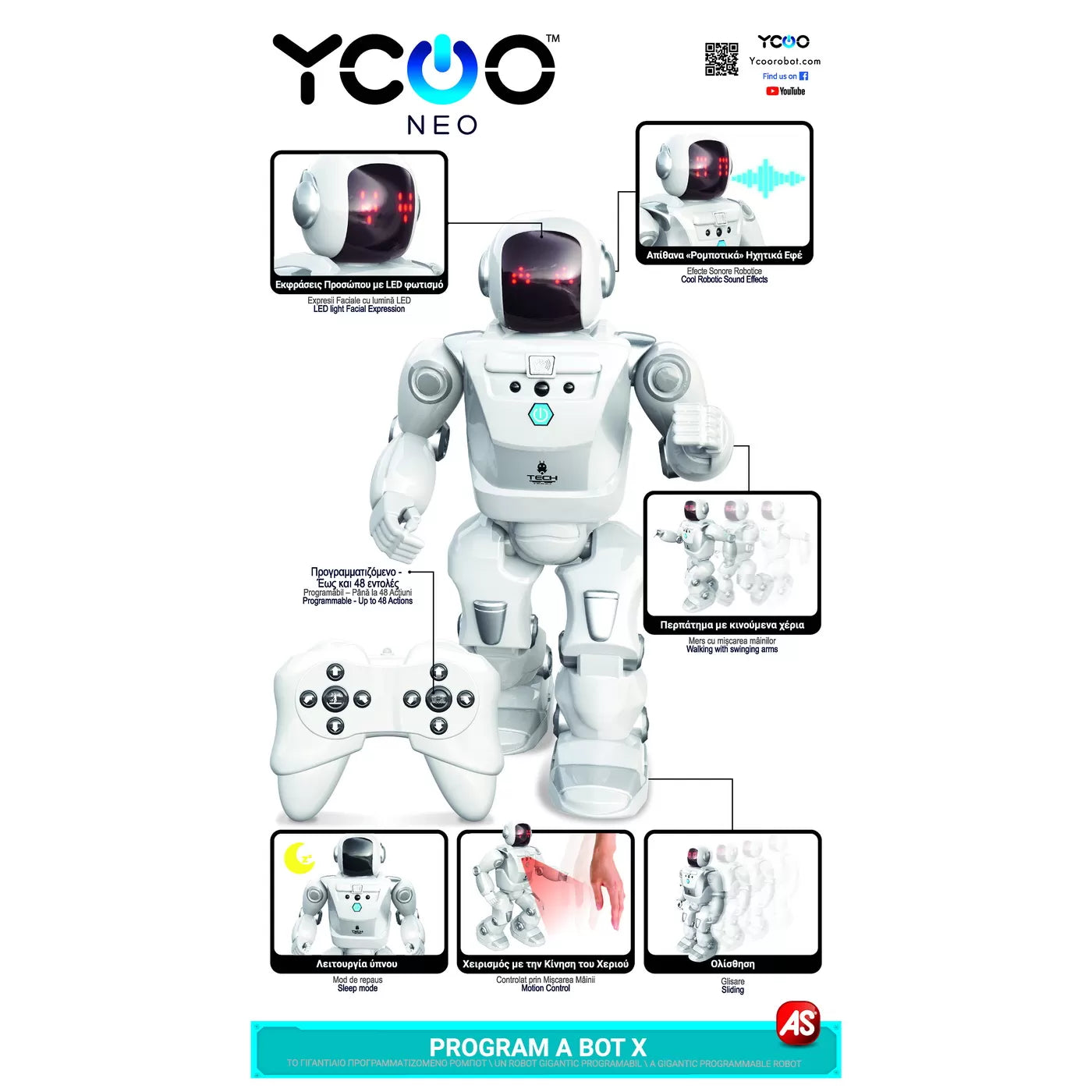 ROBOT ELECTRONIC CU RADIOCOMANDA PRΟGRAMM A BOT X, SILVERLIT