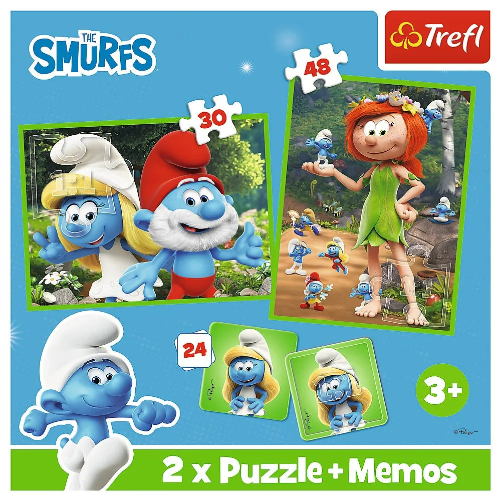 PUZZLE TREFL 2IN1 MEMO STRUMFII SI PRIETENII LUI , TREFL