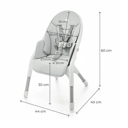 SCAUN DE MASA KINDERKRAFT DINNLY, GREY, KINDERKRAFT