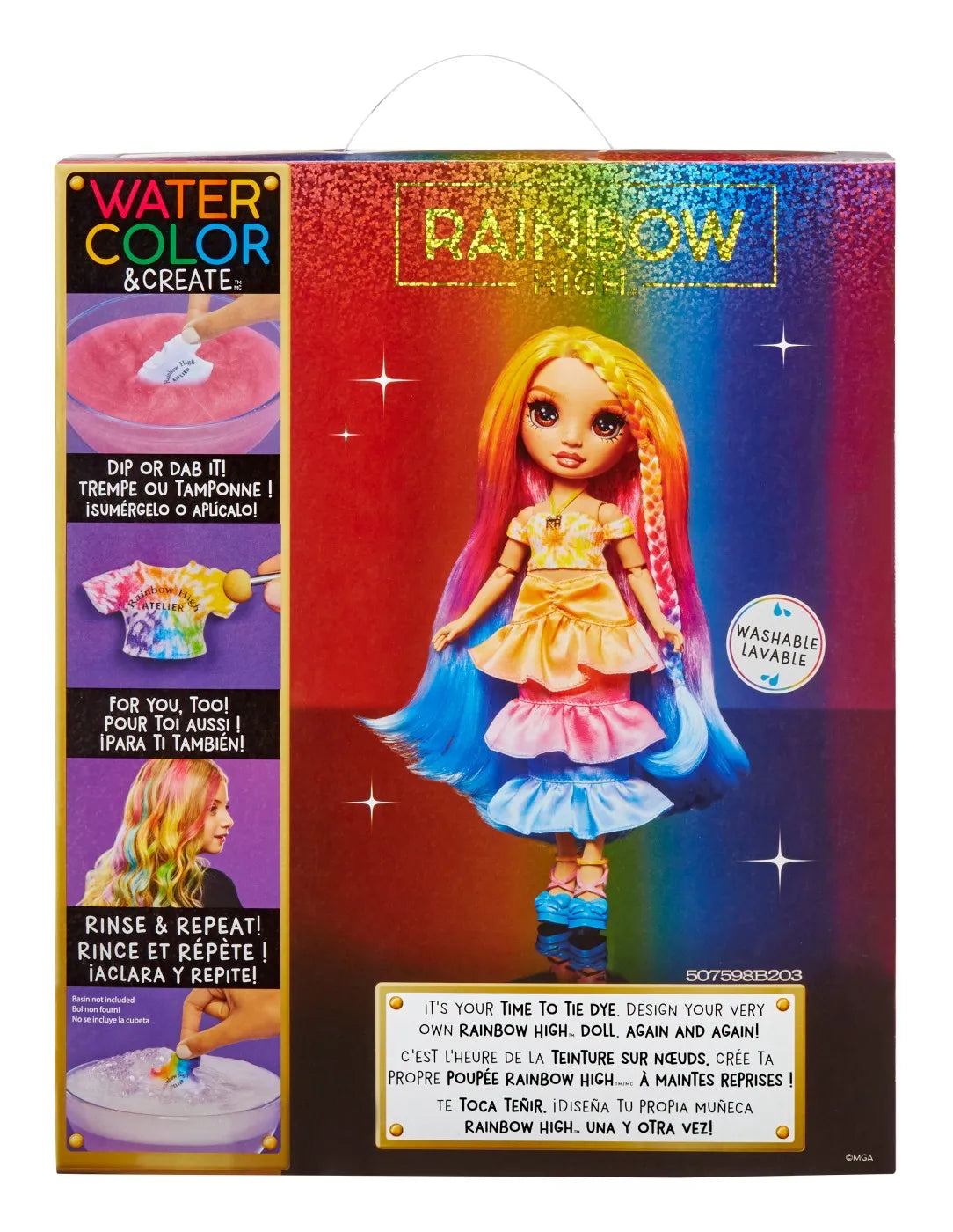 RAINBOW HIGH WATERCOLOR CREATE PAPUSA OCHI CAPRUI, RAINBOW HIGH