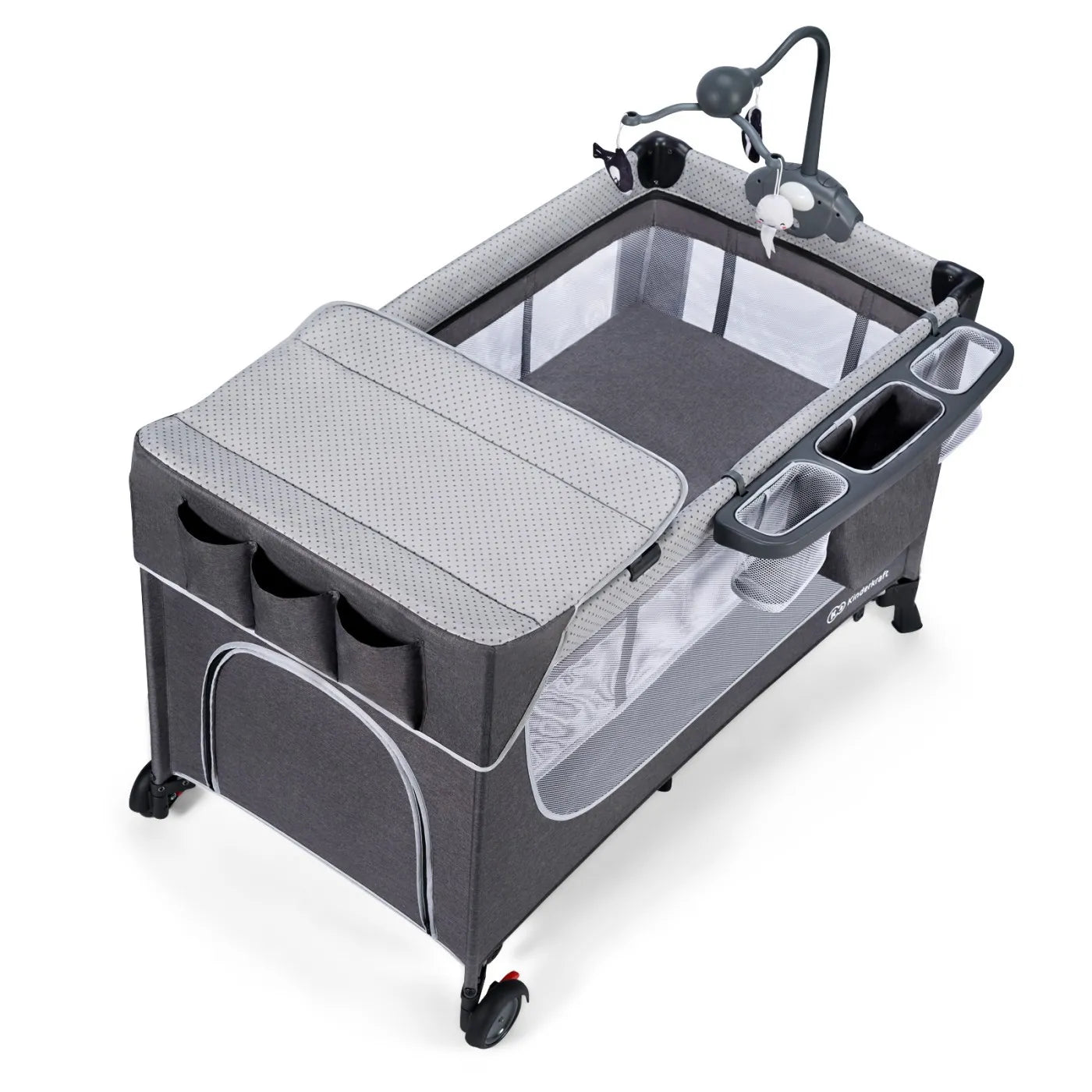 PATUT DE CALATORIE KINDERKRAFT LEODY, CU ACCESORII, GREY, KINDERKRAFT
