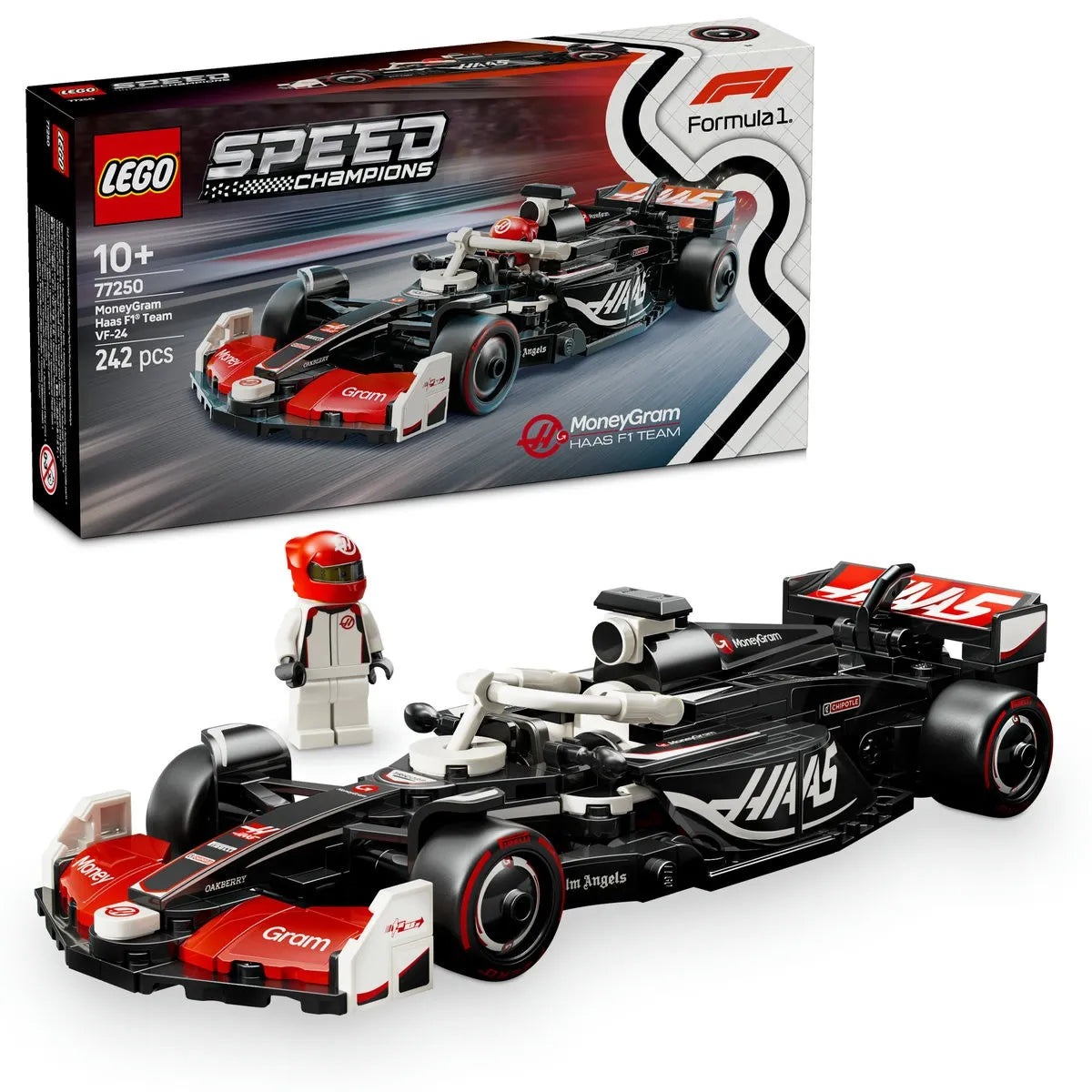 LEGO SPEED CHAMPIONS MASINA DE CURSE F1 MONEYGRAM HAAS VF-24 77250, LEGO SPEED CHAMPIONS
