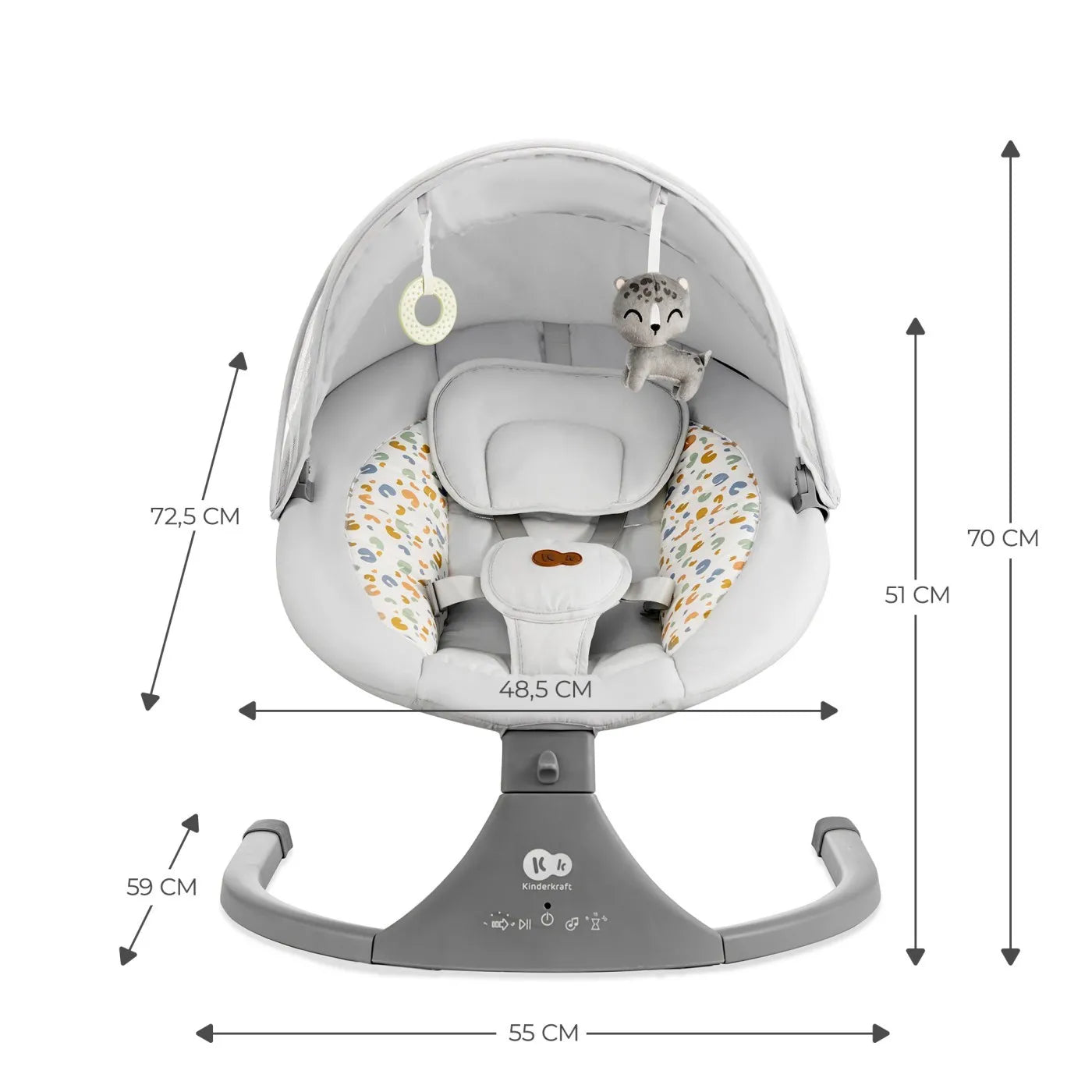 LEAGAN ELECTRIC KINDERKRAFT LUMI 2, LIGHT GREY, KINDERKRAFT