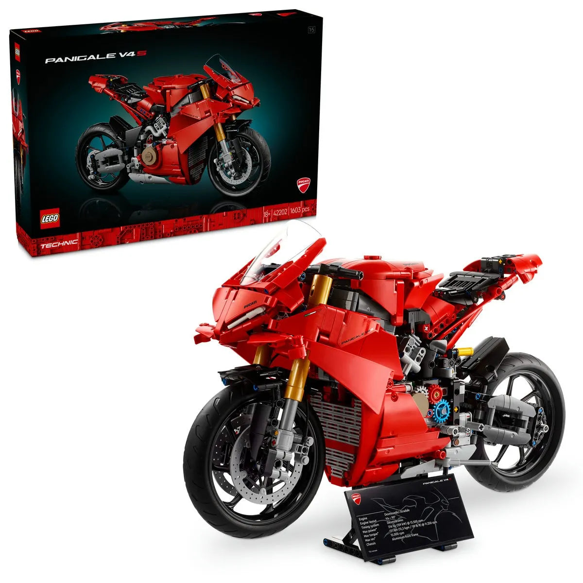 LEGO TECHNIC MOTOCICLETA DUCATI PANIGALE V4 S 42202, LEGO TECHNIC