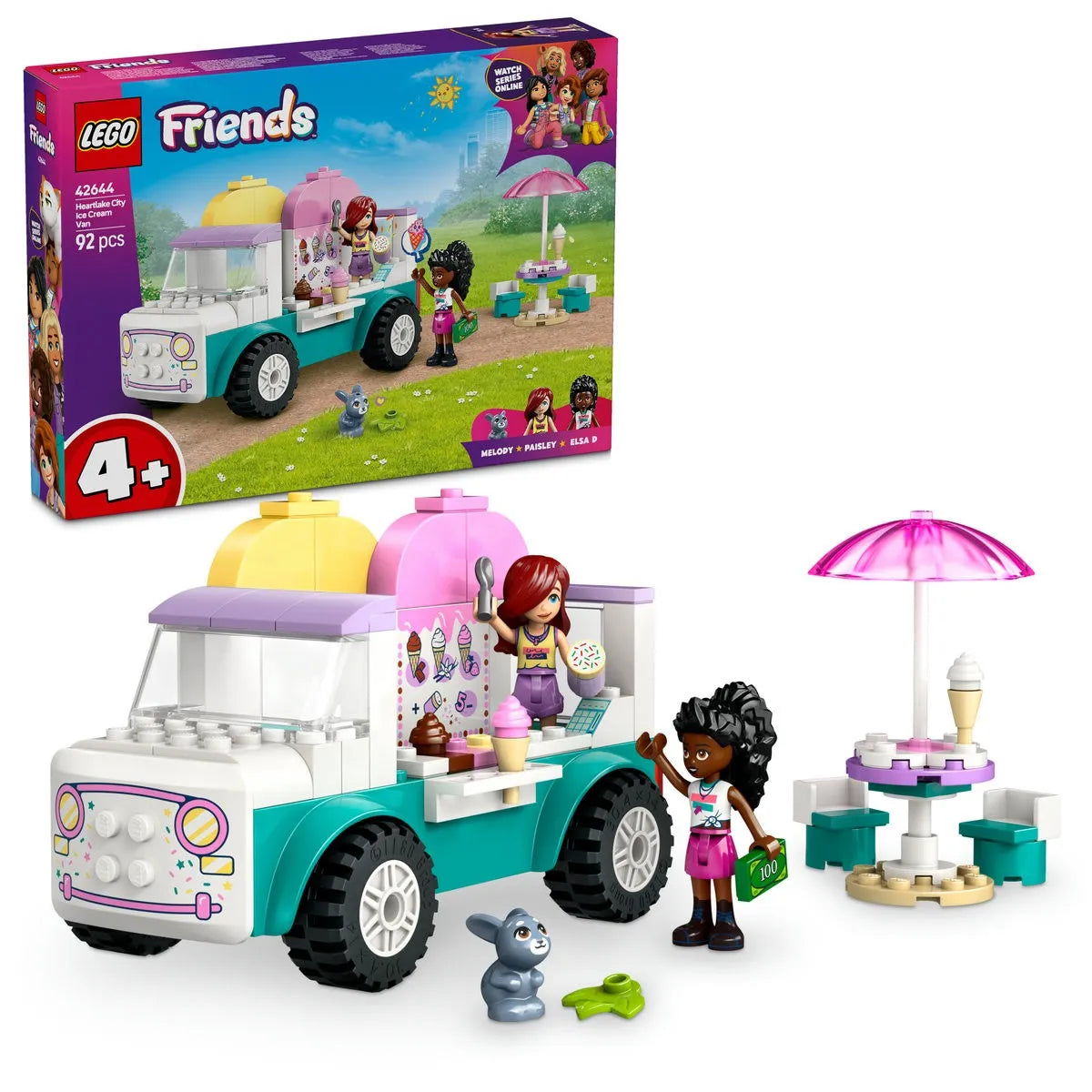 LEGO FRIENDS FURGONETA DE INGHETATA IN ORASUL HEARTLAKE 42644, LEGO FRIENDS