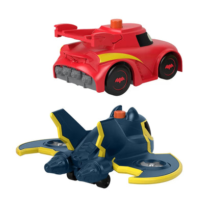 FISHER PRICE BATWHEELS SET 2 MASINUTE CU LUMINI REDBIRD SI BATWING SCARA 1:55, FISHER PRICE - BATWHEELS